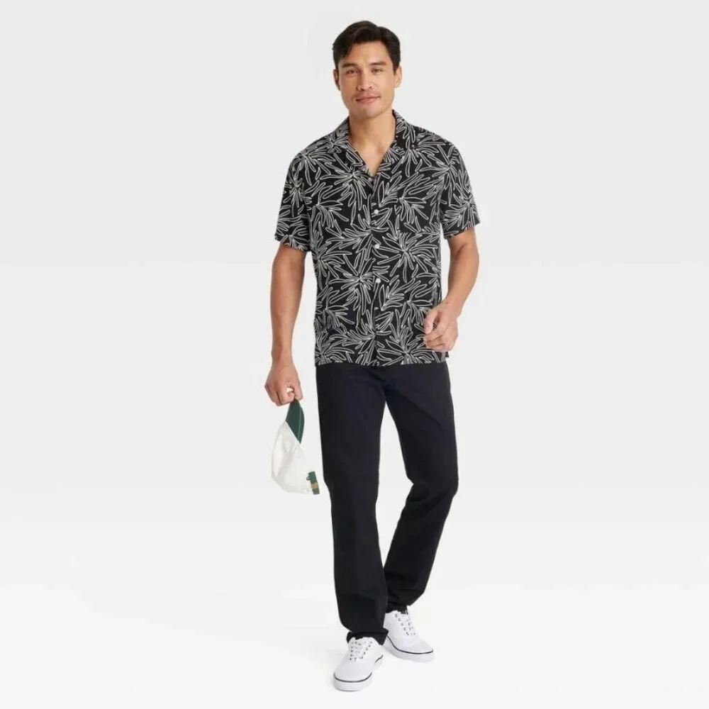 Goodfellow & Co Men's Ebony Standard Fit Ankle Tapered Slim Leg 5-Pocket Pants - Picture 2 of 16